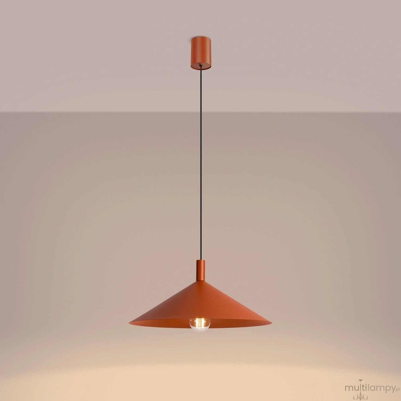 Nox D40 lampa wisząca E27 ochra czerwona SL.2541