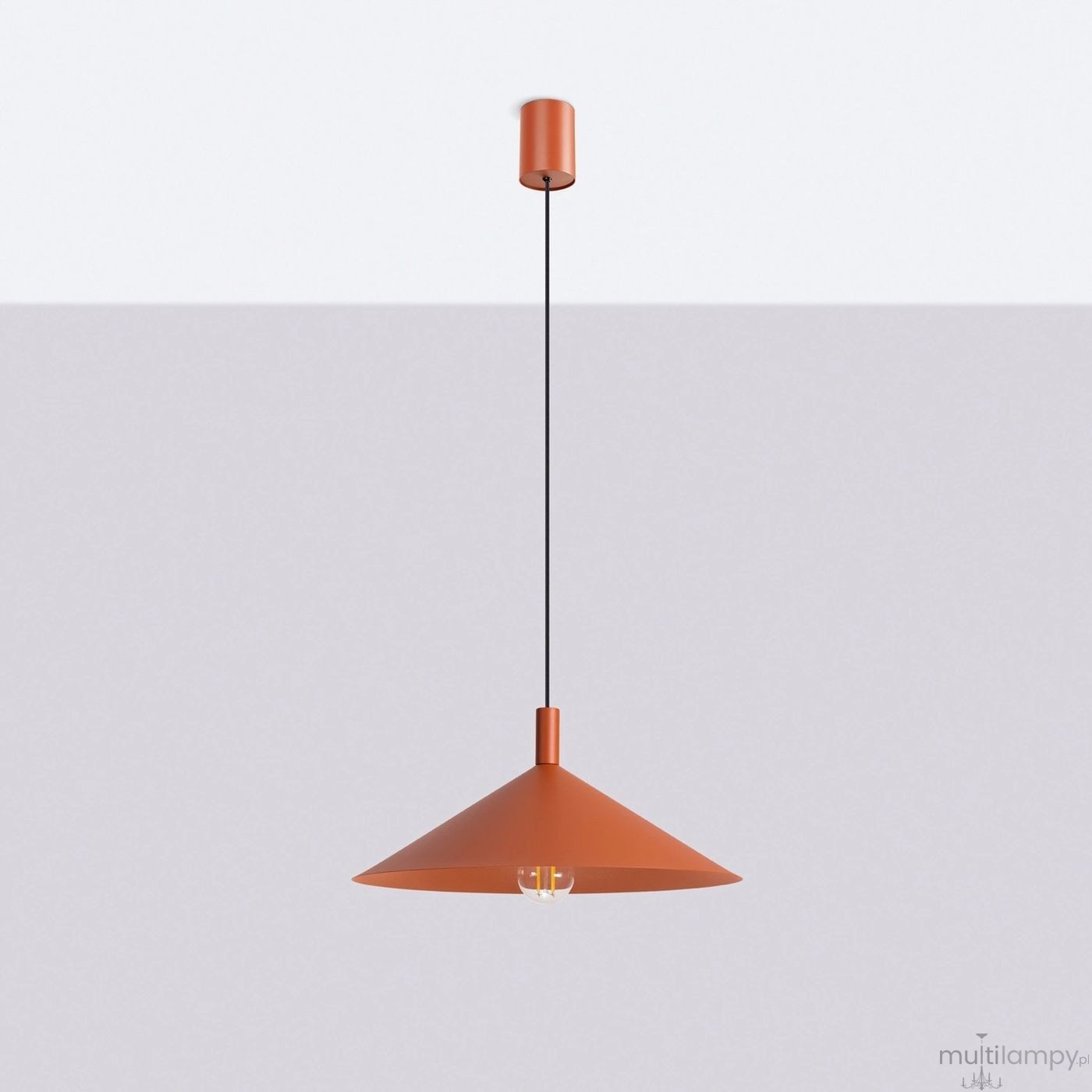 Nox D40 lampa wisząca E27 ochra czerwona SL.2541