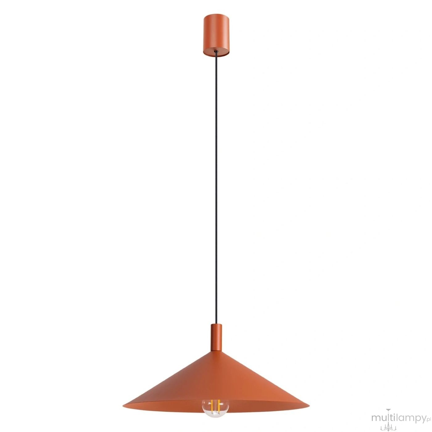 Nox D40 lampa wisząca E27 ochra czerwona SL.2541