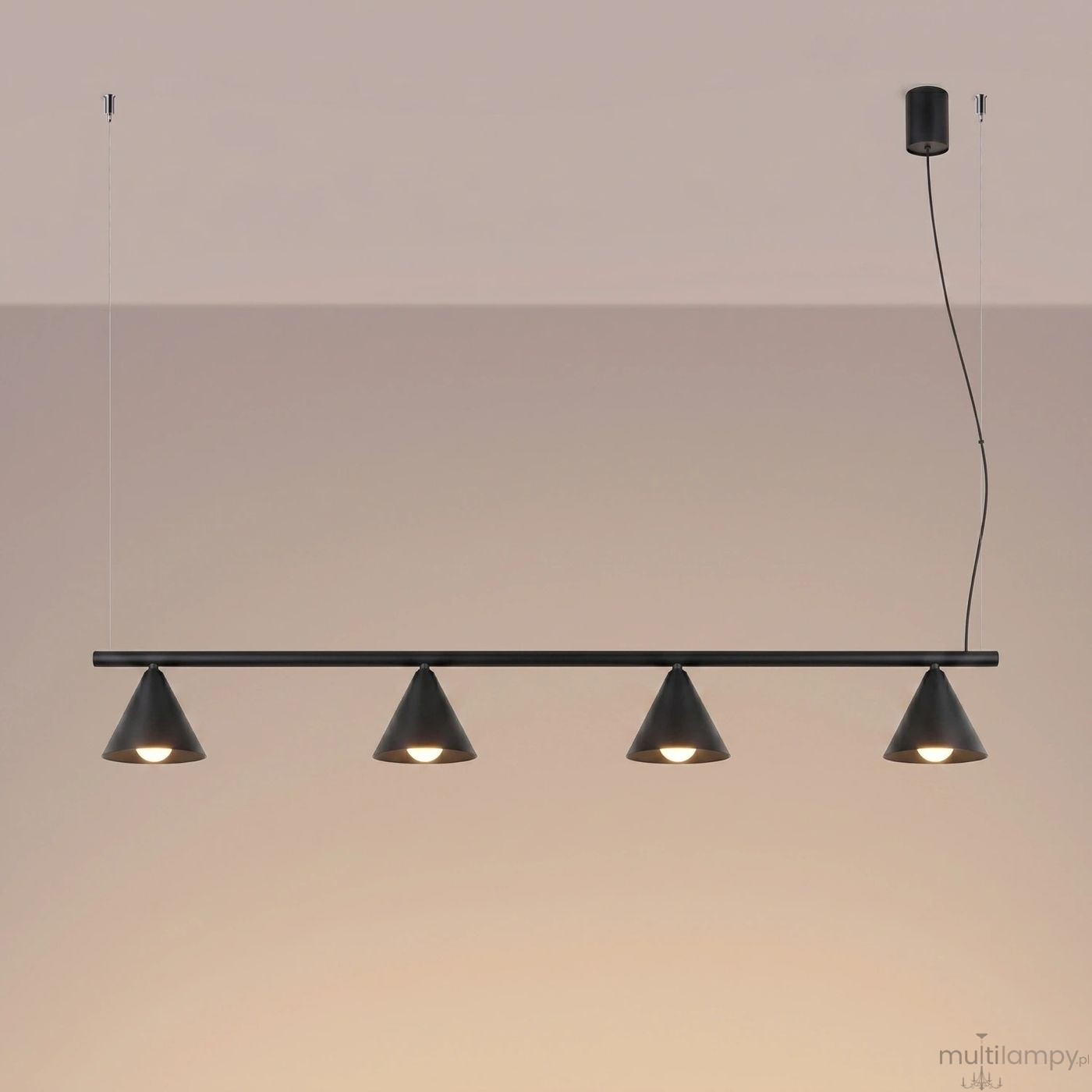 Nox 4L lampa wisząca 4xE14 czarna SL.2552