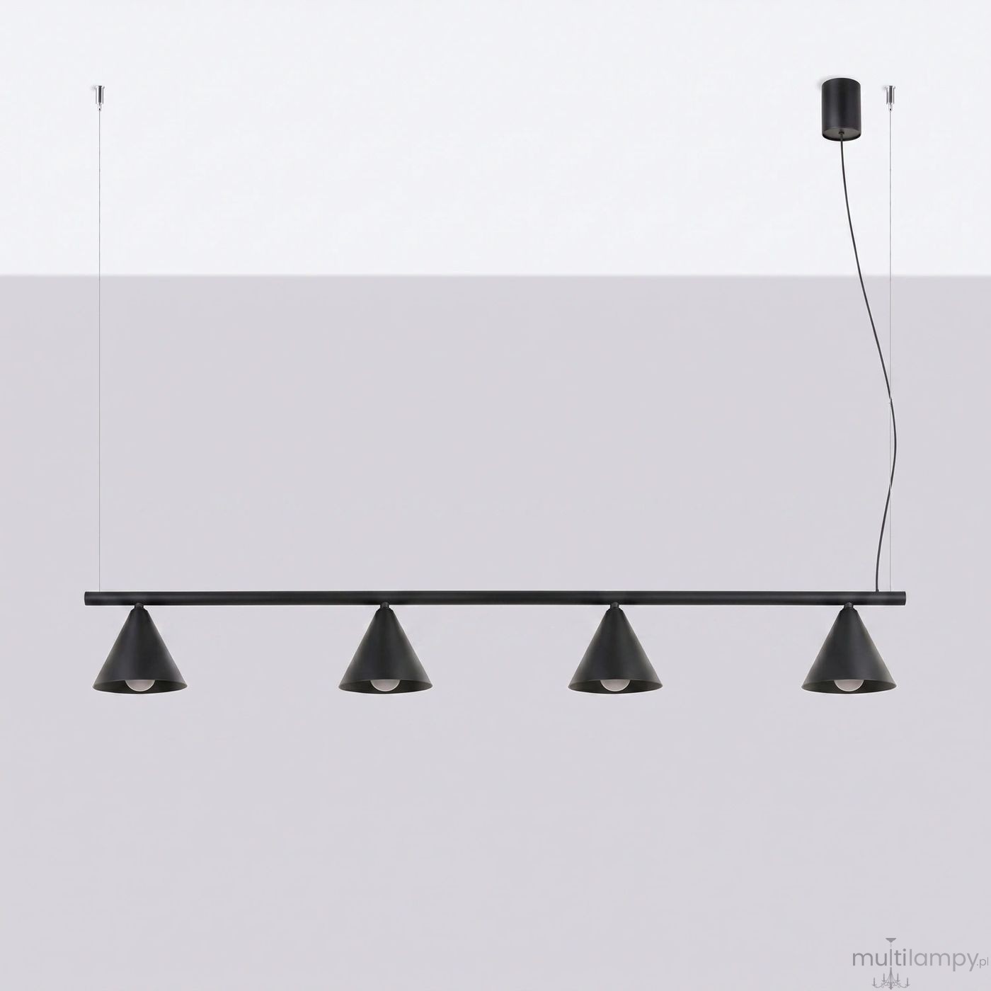 Nox 4L lampa wisząca 4xE14 czarna SL.2552