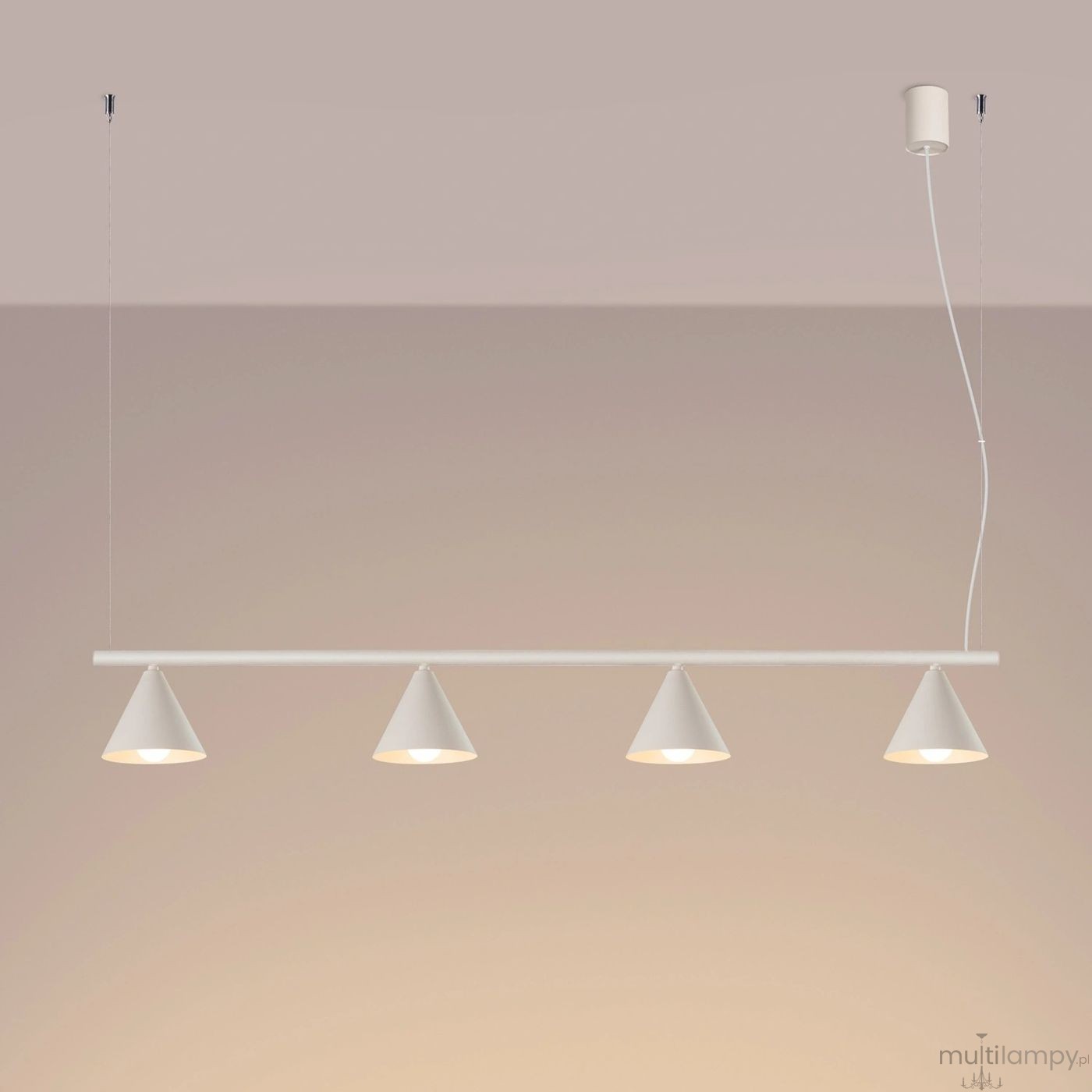 Nox 4L lampa wisząca 4xE14 beżowa SL.2554