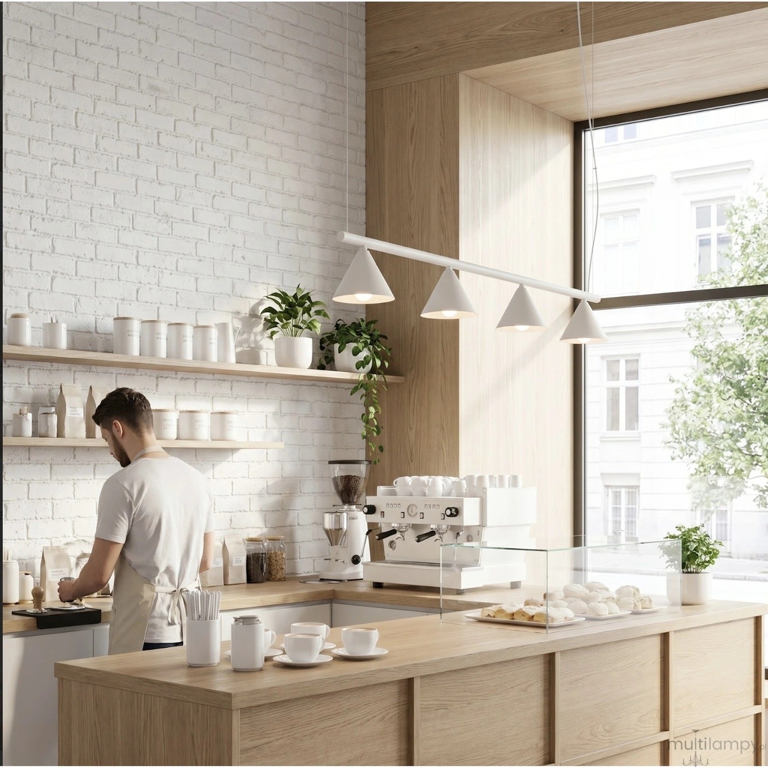 Nox 4L lampa wisząca 4xE14 beżowa SL.2554