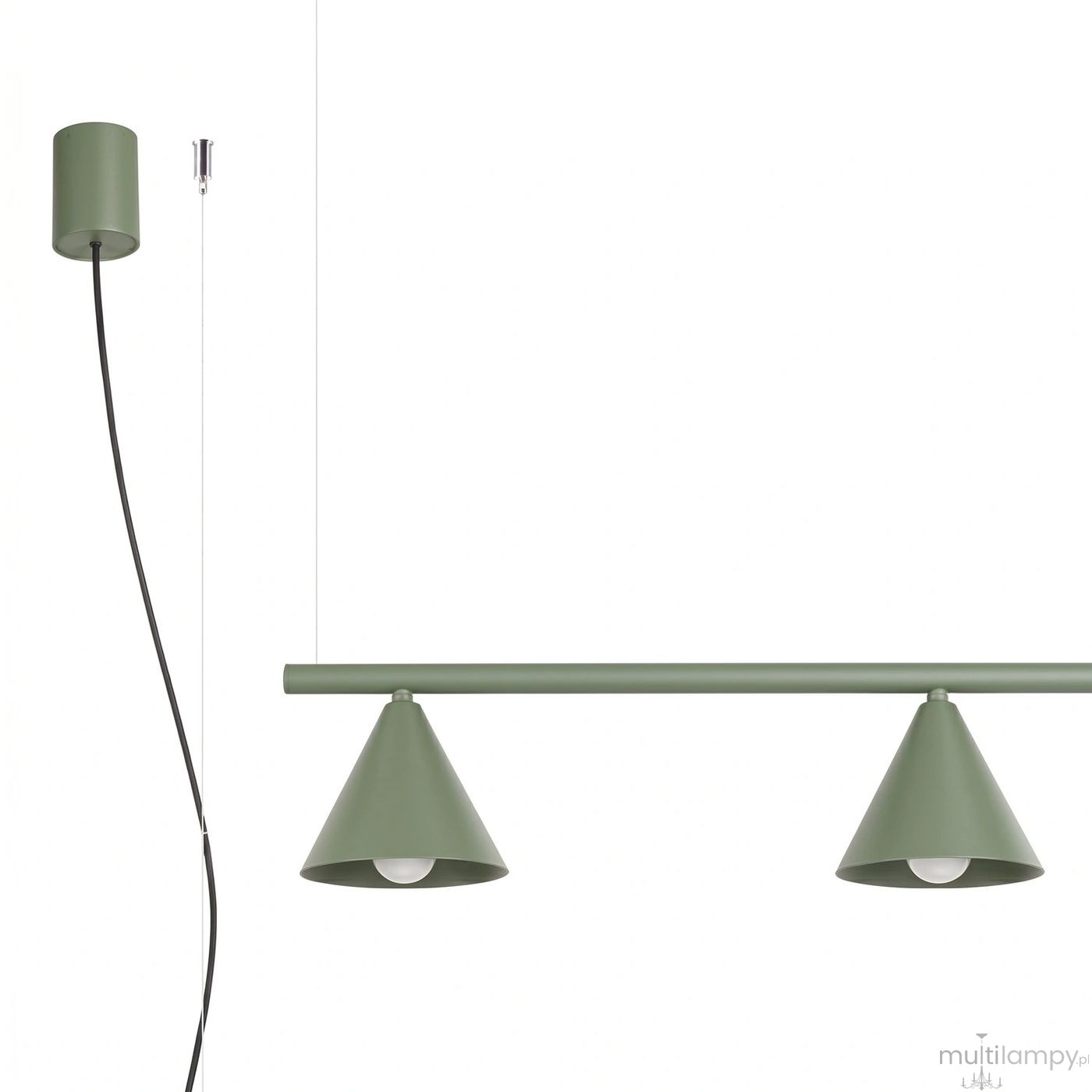 Nox 4L lampa wisząca 4xE14 zielona oliwka SL.2555