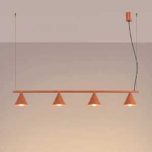 Nox 4L lampa wisząca 4xE14 ochra czerwona SL.2556
