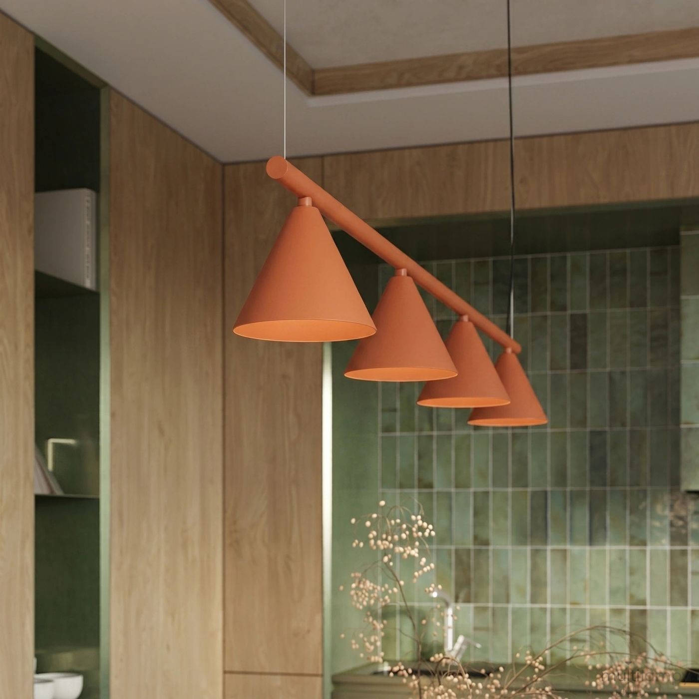 Nox 4L lampa wisząca 4xE14 ochra czerwona SL.2556