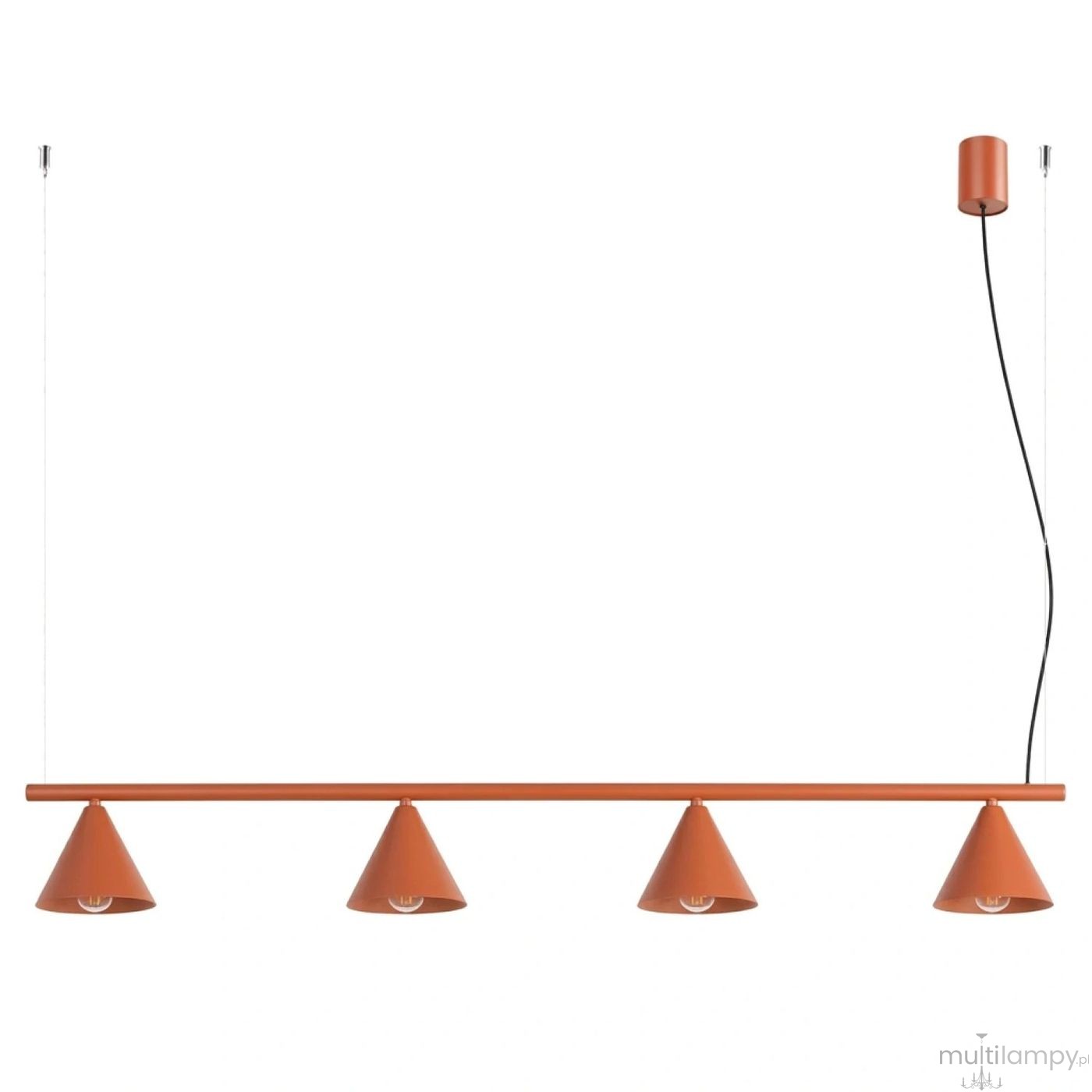 Nox 4L lampa wisząca 4xE14 ochra czerwona SL.2556