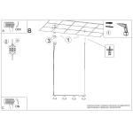 Nox 4L lampa wisząca 4xE14 ochra czerwona SL.2556