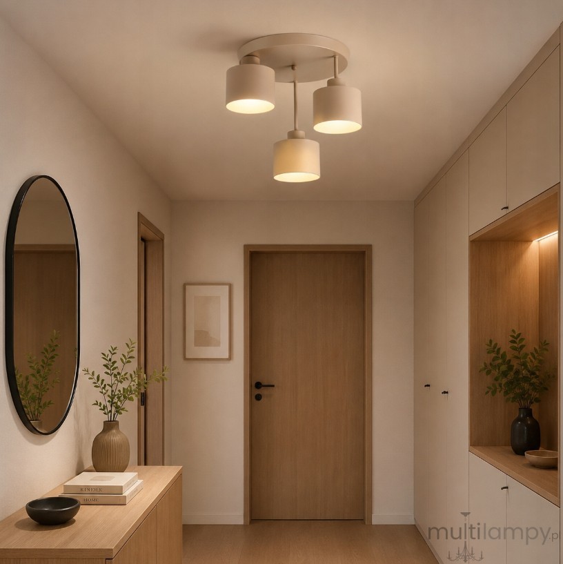Elza lampa sufitowa 3xE27 beżowa