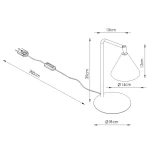 Nox lampa biurkowa E14 ochra czerwona SL.2571