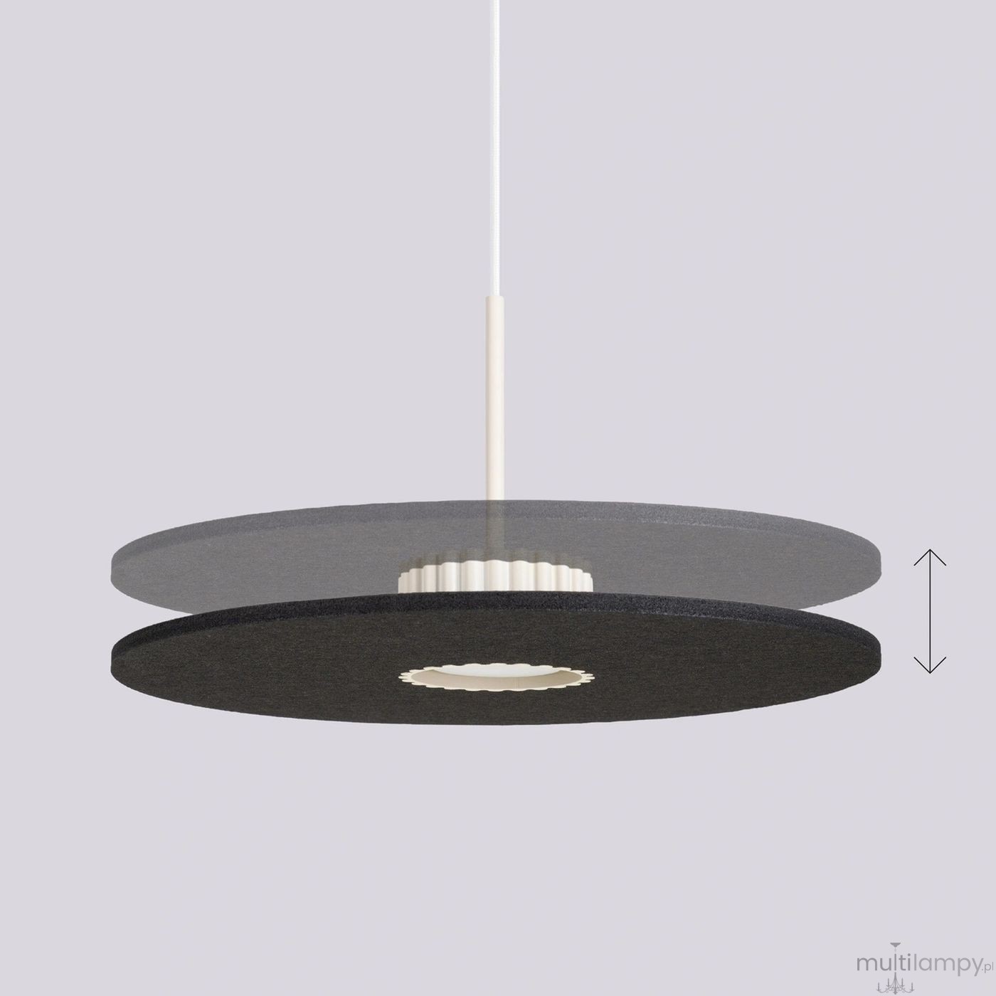 Ovo lampa wisząca GX53 beżowa czarna SL.2692