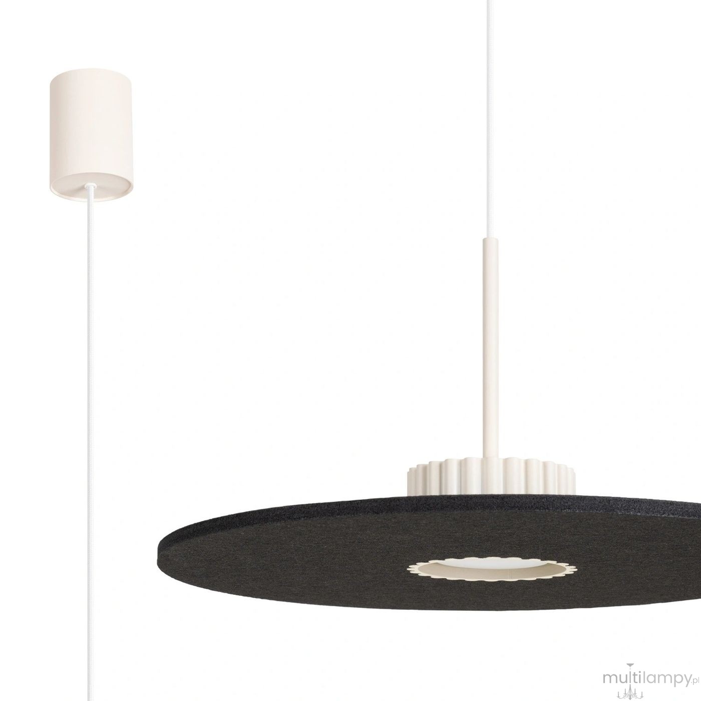 Ovo lampa wisząca GX53 beżowa czarna SL.2692