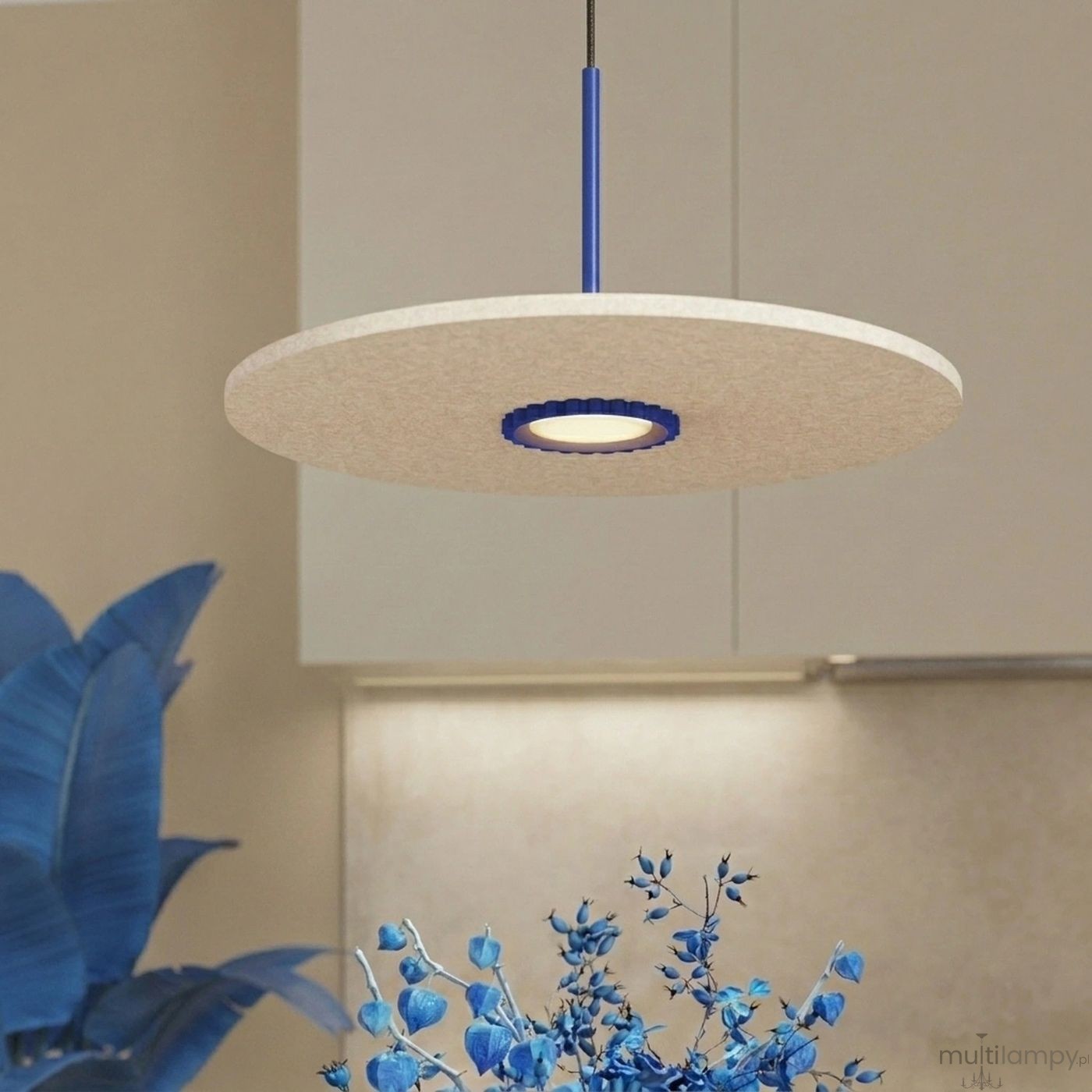 Ovo lampa wisząca GX53 ultramaryna beżowa SL.2693