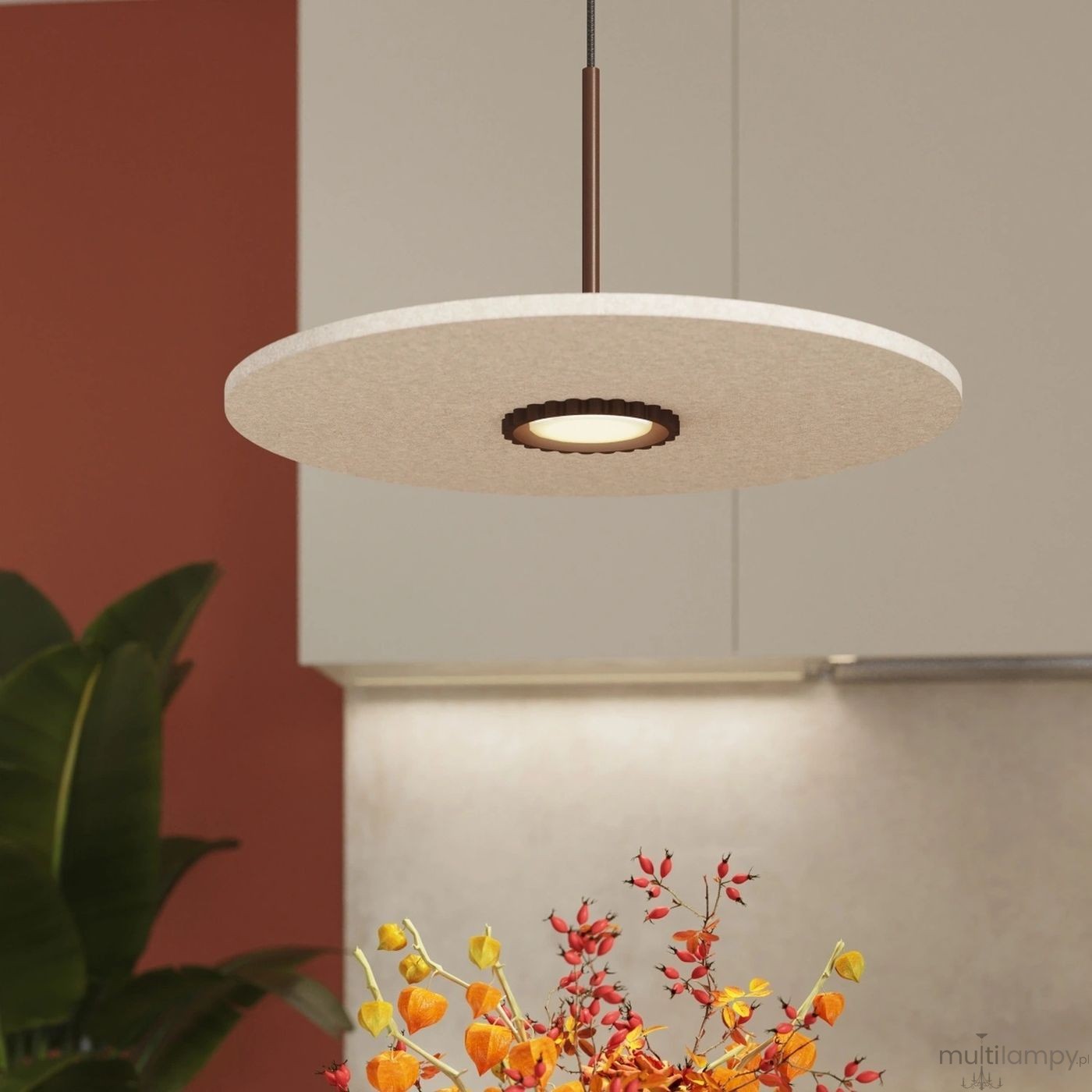 Ovo lampa wisząca GX53 brązowa beżowa SL.2694
