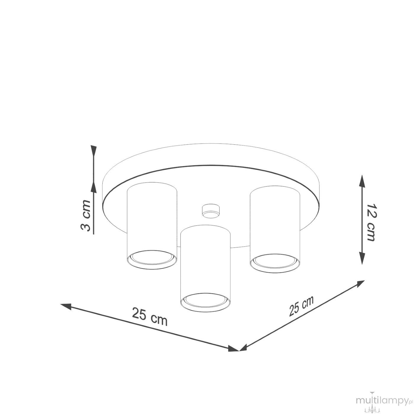 Lagos lampa sufitowa 3xGU10 biała SL.1464