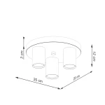 Lagos lampa sufitowa 3xGU10 biała SL.1464