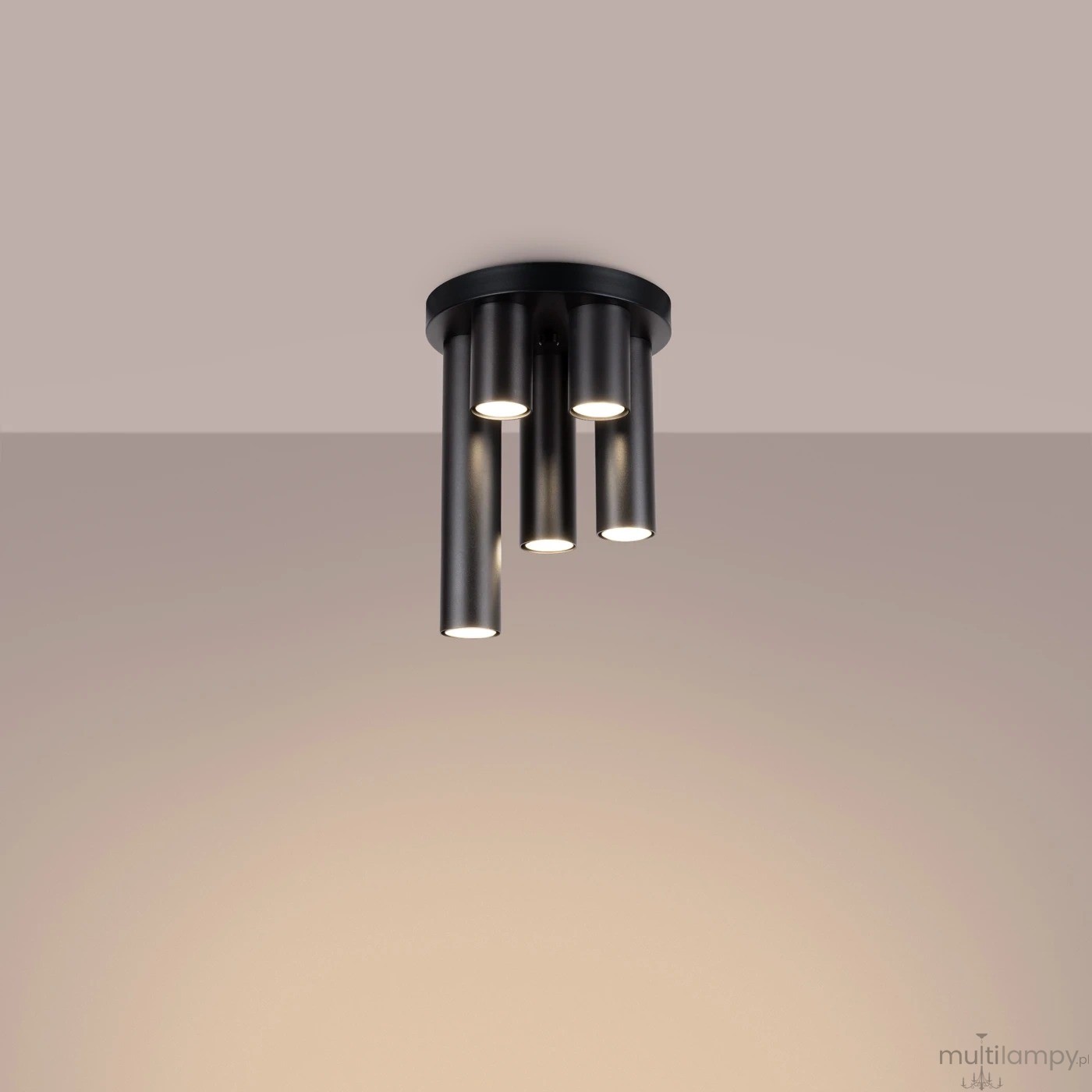 Lagos lampa sufitowa 5xGU10 czarna SL.1467