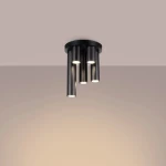 Lagos lampa sufitowa 5xGU10 czarna SL.1467