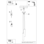 Lagos lampa wisząca 2xGU10 czarna SL.1869