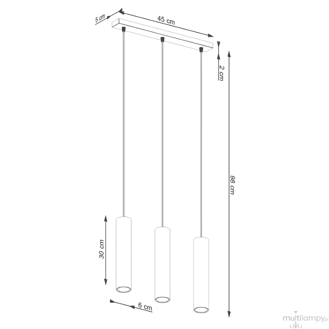 Lagos lampa wisząca 3xGU10 beżowa SL.1481