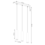 Lagos lampa wisząca 3xGU10 beżowa SL.1481