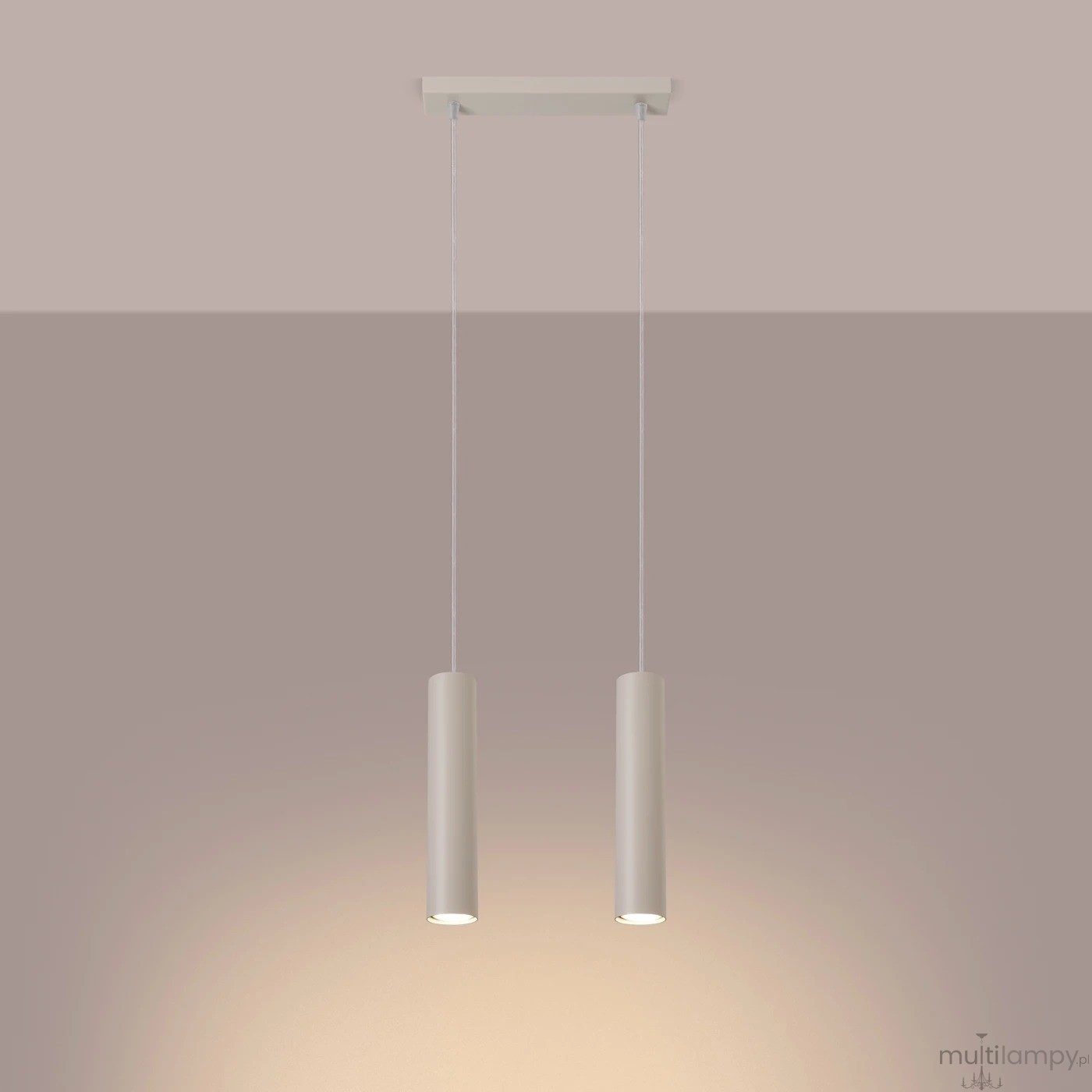 Lagos lampa wisząca 2xGU10 beżowa SL.1480