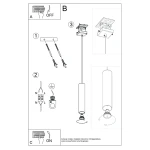 Lagos lampa wisząca GU10 zielona oliwka SL.1484