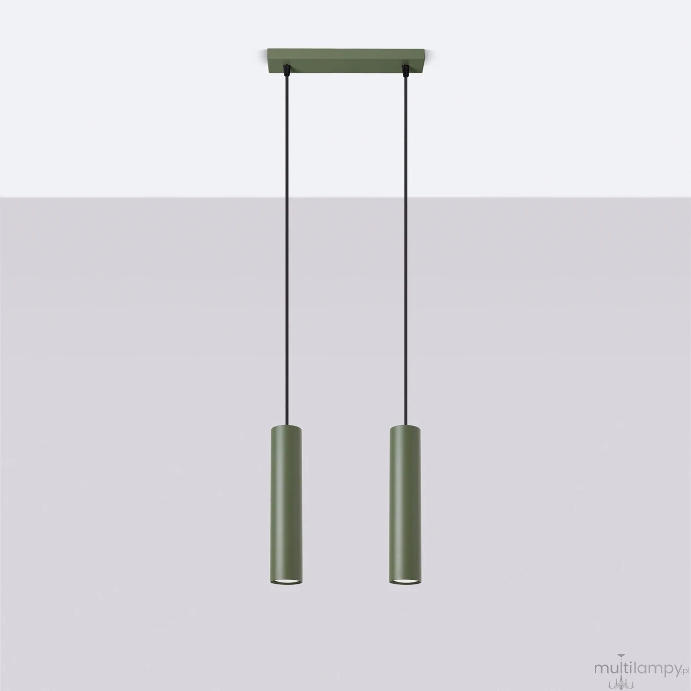 Lagos lampa wisząca 2xGU10 zielona oliwka SL.1485