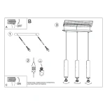 Lagos lampa wisząca 3xGU10 zielona oliwka SL.1486