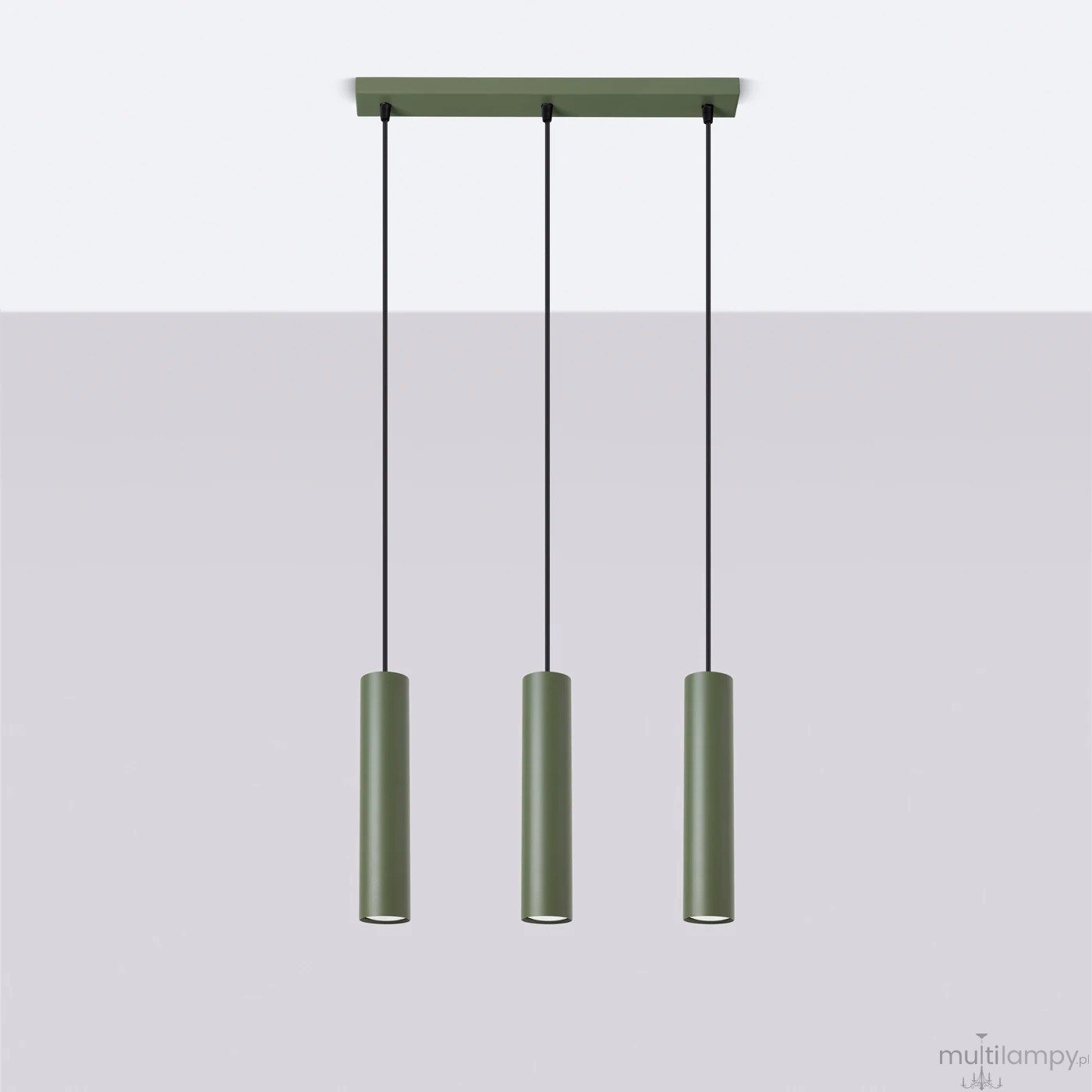 Lagos lampa wisząca 3xGU10 zielona oliwka SL.1486