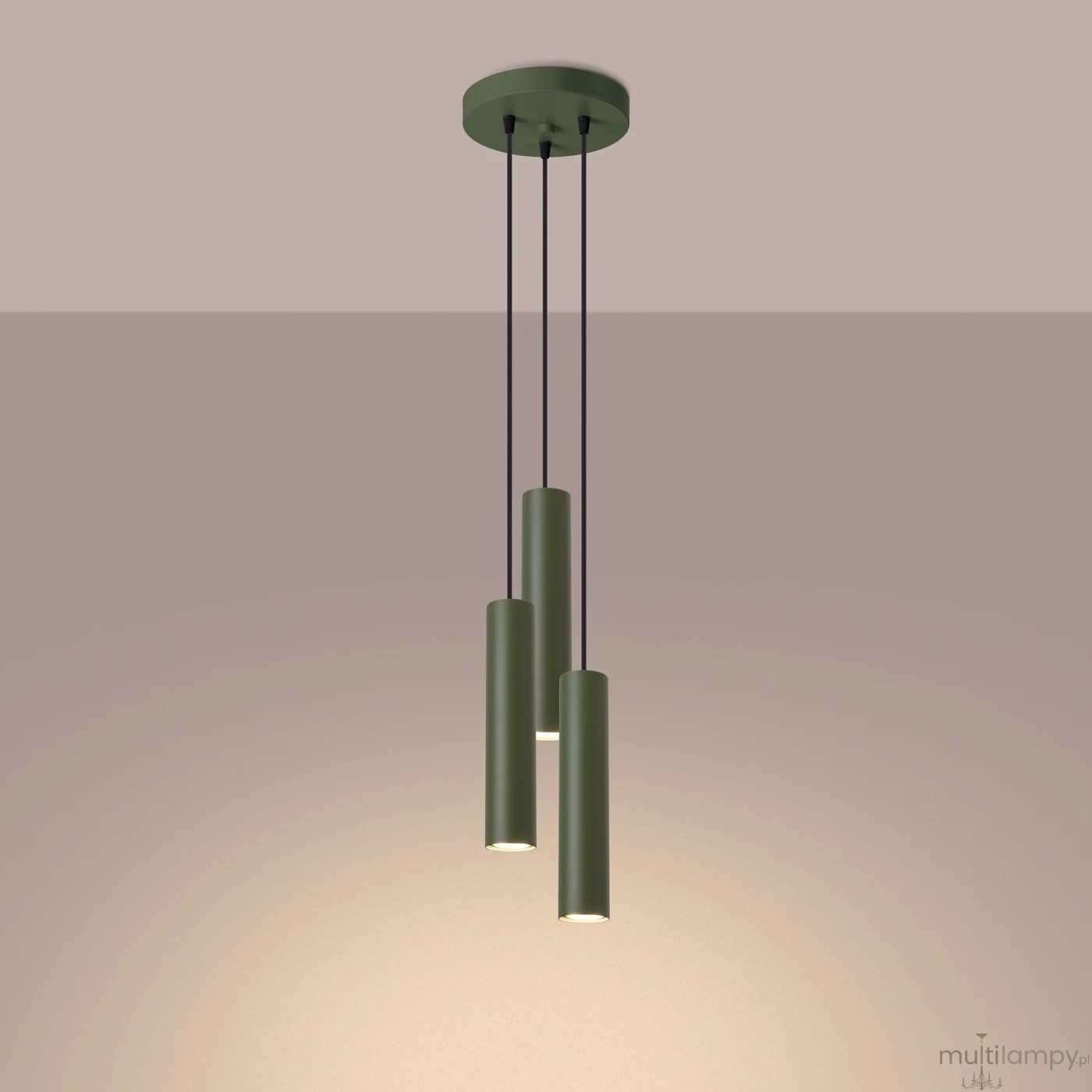 Lagos lampa wisząca 3xGU10 zielona oliwka SL.1487