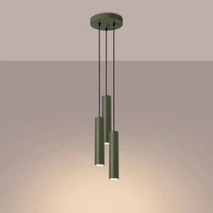 Lagos lampa wisząca 3xGU10 zielona oliwka SL.1487
