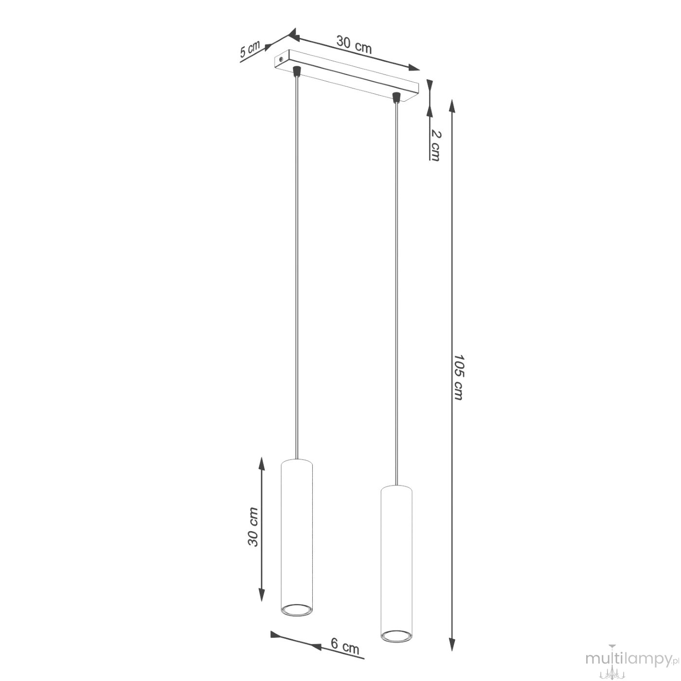 Lagos lampa wisząca 2xGU10 ochra czerwona SL.1490