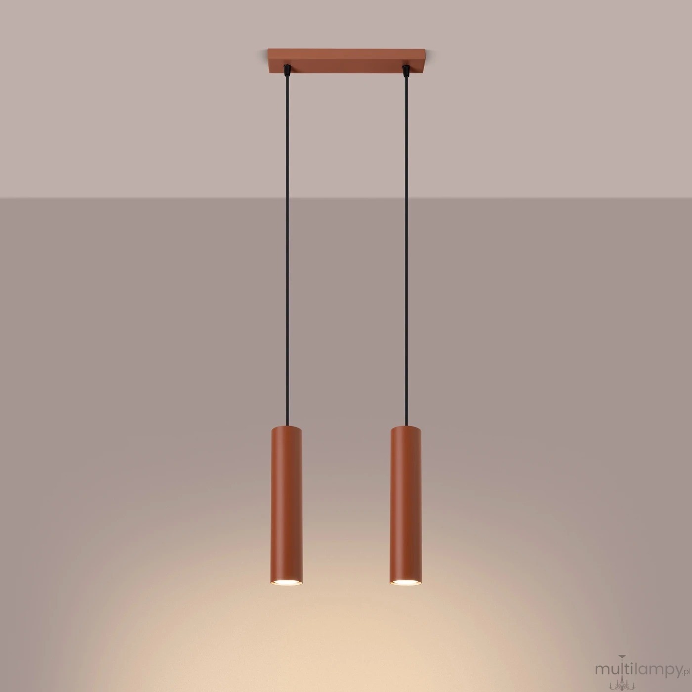 Lagos lampa wisząca 2xGU10 ochra czerwona SL.1490