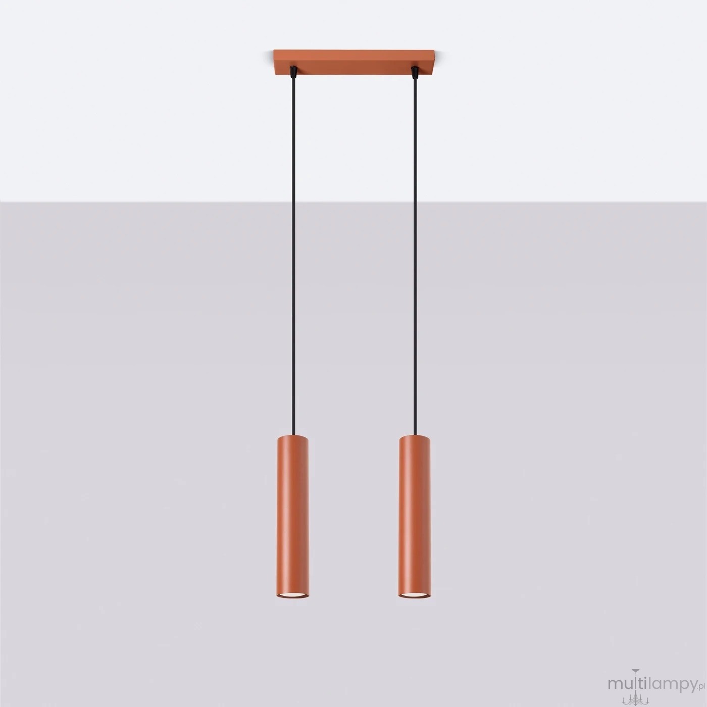 Lagos lampa wisząca 2xGU10 ochra czerwona SL.1490
