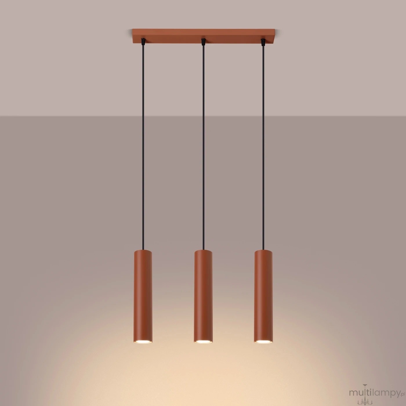 Lagos lampa wisząca 3xGU10 ochra czerwona SL.1491