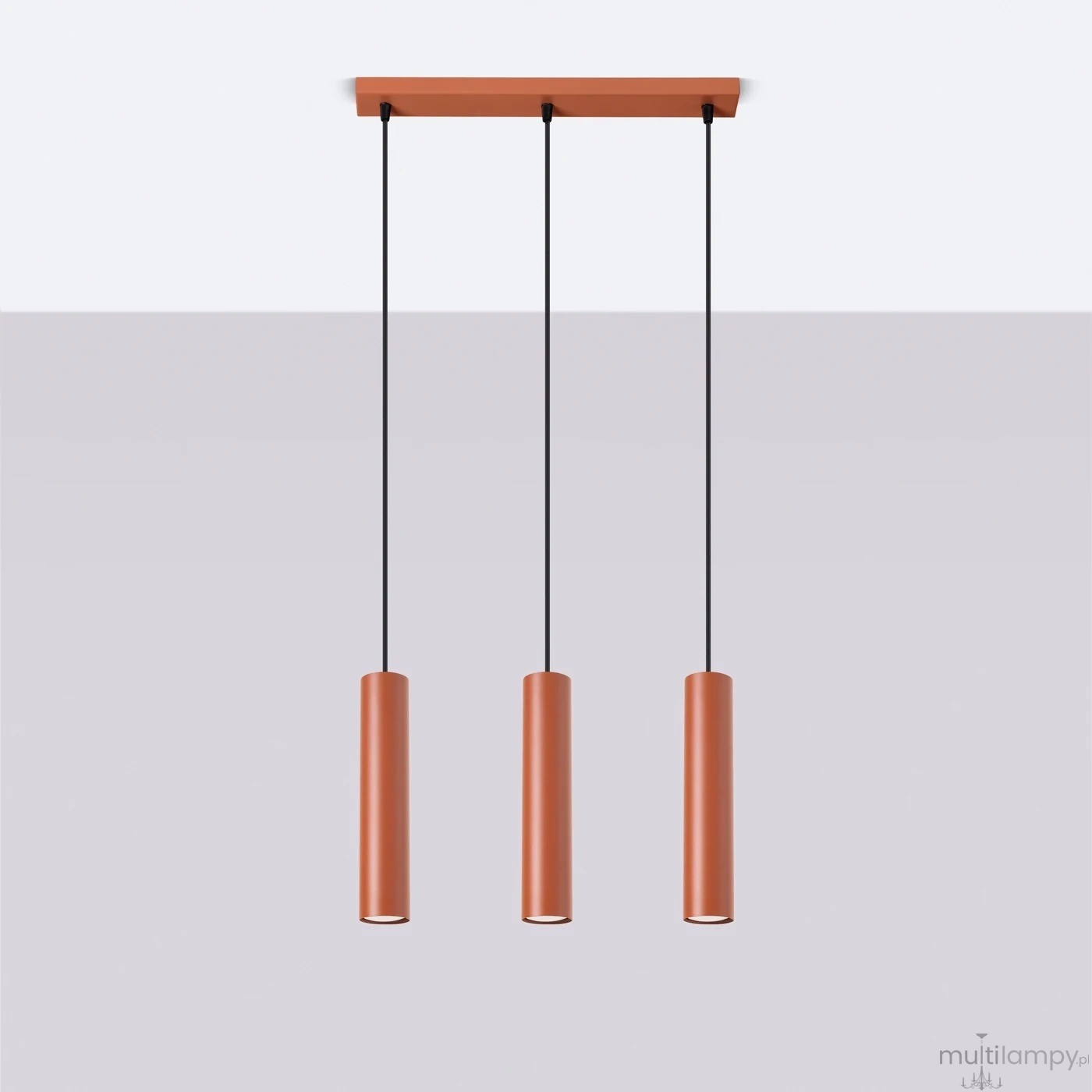Lagos lampa wisząca 3xGU10 ochra czerwona SL.1491