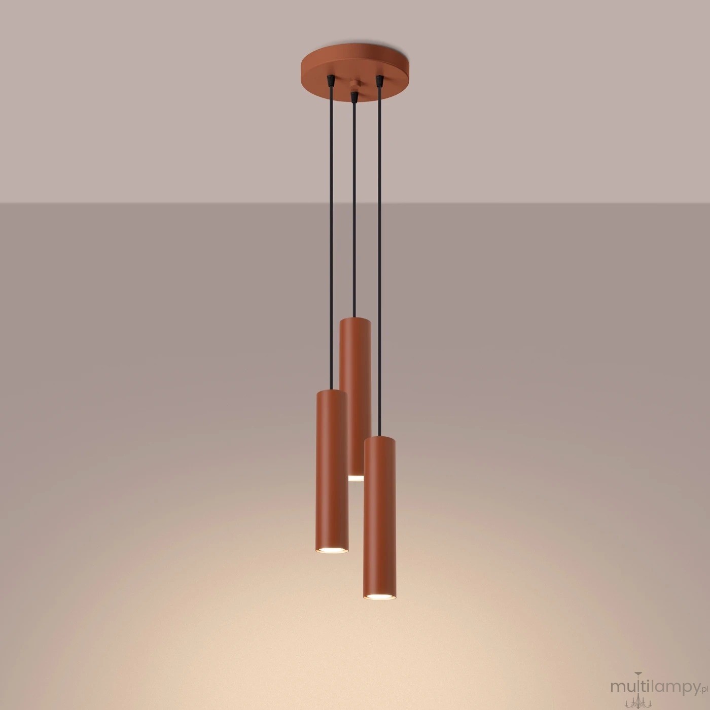 Lagos lampa wisząca 3xGU10 ochra czerwona SL.1492