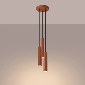 Lagos lampa wisząca 3xGU10 ochra czerwona SL.1492