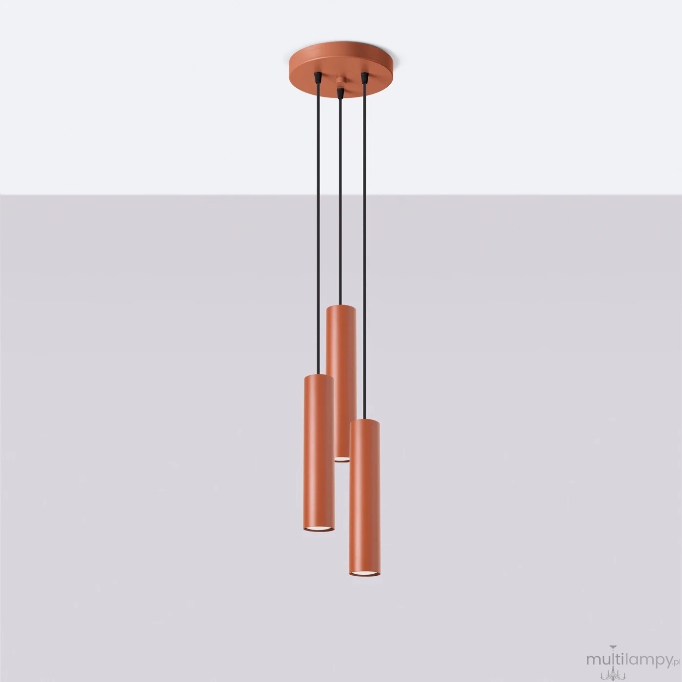 Lagos lampa wisząca 3xGU10 ochra czerwona SL.1492