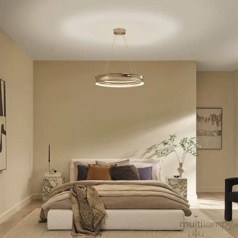Larousse lampa wisząca LED 74W szampański brąz KL-LAROUSSE-LED-M-CPZ