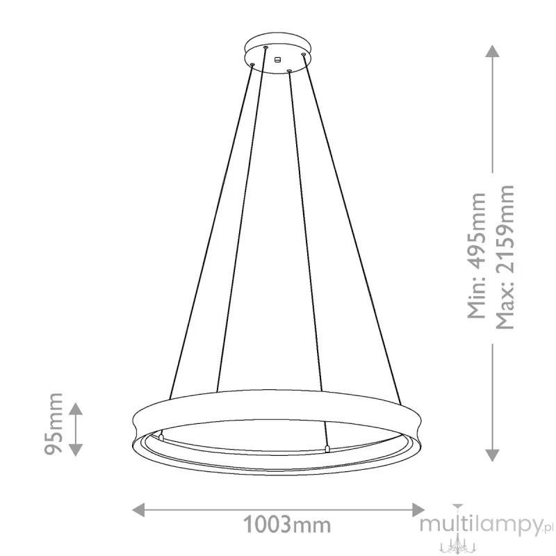 Larousse XL lampa wisząca LED 110W szampański brąz KL-LAROUSSE-LED-L-CPZ