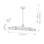 Riven lampa wisząca LED 48W szampański brąz KL-RIVEN-LED-LP-122-CPZ