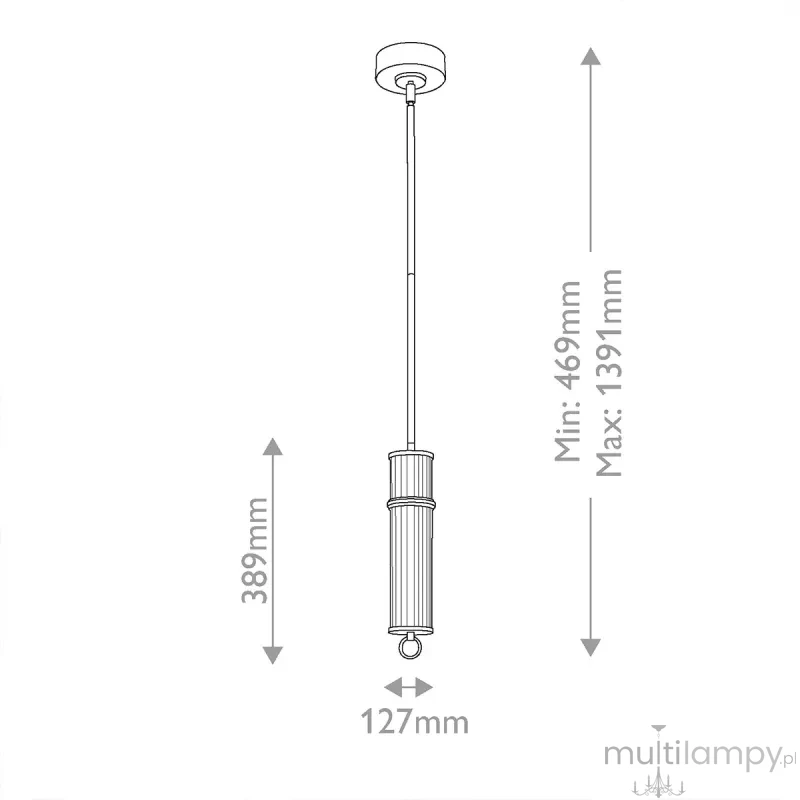 Riven S lampa wisząca LED 15W szampański brąz KL-RIVEN-LED-MP-CPZ
