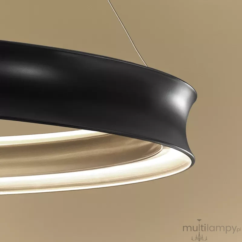 Larousse XL lampa wisząca LED 74W czarny mosiądz KL-LAROUSSE-LED-L-BKB