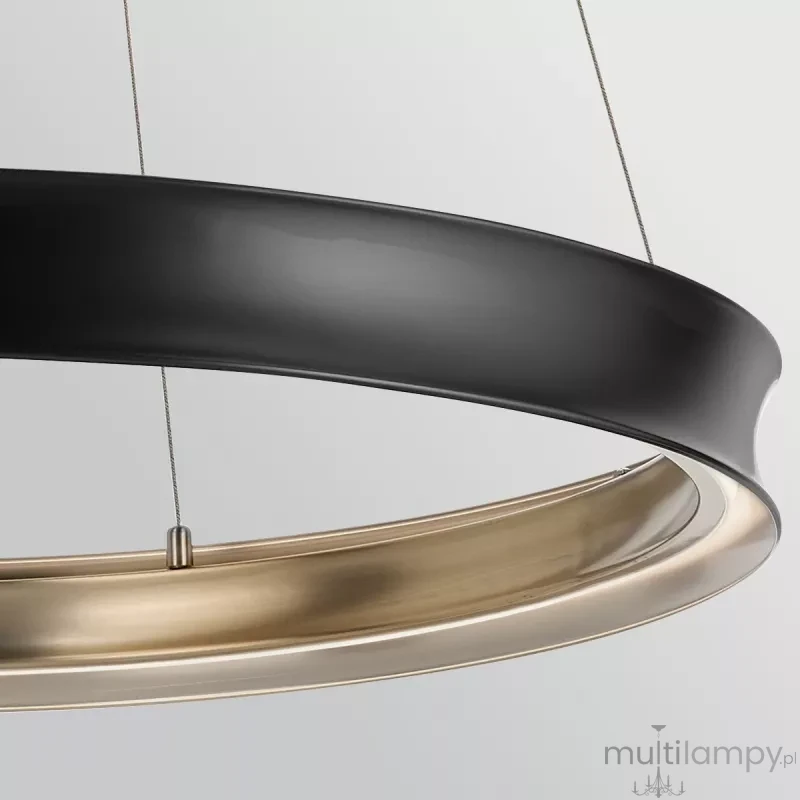 Larousse XL lampa wisząca LED 74W czarny mosiądz KL-LAROUSSE-LED-L-BKB