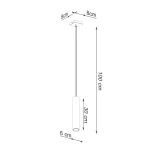 Lagos lampa wisząca GU10 złota SL.1200