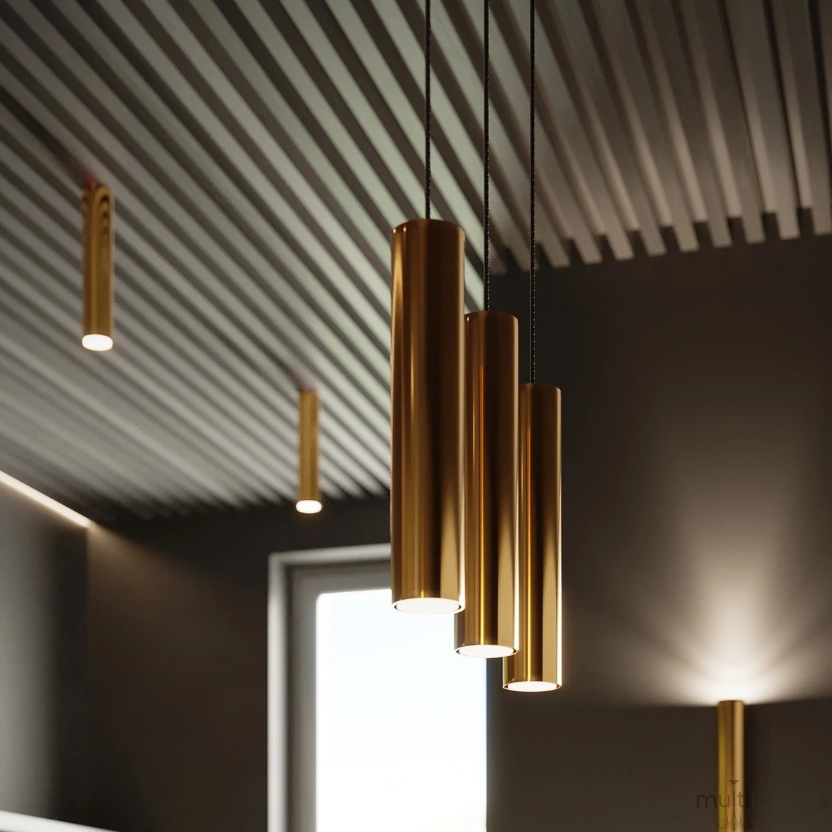 Lagos lampa wisząca GU10 złota SL.1200