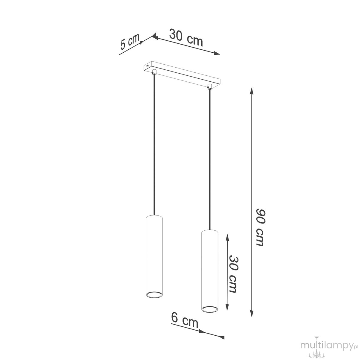 Lagos lampa wisząca 2xGU10 złota SL.1241