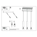 Lagos lampa wisząca 3xGU10 złota SL.1201